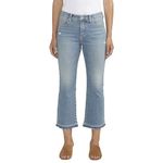 JAG Women's Eloise Mid Rise Cropped Bootcut Jeans, Blue Dust, 16 Short