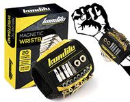 KONDITU – Professional Magnetic Wristband with *20* Super Strong Magnets and 2 Pockets - Holds Screws, Nails, Drill Bits – (Best Gift/Present for Men, Women, Husband, Boyfriend, Father/Dad)