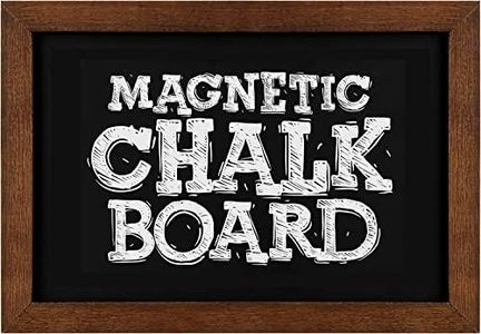 Solid Wood Frame Magnetic Chalkboard Chalkboard for Wall, Walnut Framed Chalk Board for Kitchen, Restaurant, Bar, Wedding, Menu & Home Decor (22x32cm-1p, Brown)