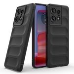 Zapcase Back Case Cover for Motorola Edge 50 Pro 5G | Compatible for Motorola Edge 50 Pro 5G Back Case Cover | Liquid Silicon Magic Case for Motorola Edge 50 Pro 5G with Camera Protection|Black