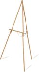 DANMO 63'' Wooden Easel Stand for Wedding Sign, Picture, Painting Canvas Beech Wood Poster Stand for Display Adjustable Art Easel for Floor