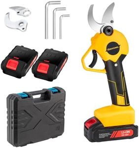 21v Electric Pruning Shears, 1.6" (40mm) Cutting Diameter Pruning Shears for Gardening Branch Cutter with Replacement Blade Set, 2 Batteries and Charger