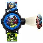 Avengers Children's Digital Watch with Multicolour Dial Digital Display and Blue PU Strap AVG3536