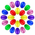 24 Pieces Musical Eggs Shakers, Plastic Egg Shakers Colorful Maracas Egg Shakers Egg Shakers Percussion with Miniature Iron Sand for Babies Toddlers Kids (6 Colors)