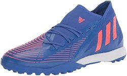 adidas Unisex Predator Edge.3 Turf Soccer Shoe, Hi-Res Blue/Turbo/Hi-Res Blue, 8.5 US Men