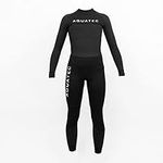 AQUATEC Full Length Kids Wetsuit - 6 Size Options [5-16 Years] | 2x Neoprene Thicknesses: 2mm & 4/3mm | Full Body Wet Suit | Water Sports, Swimming & More (13-14 Years, 4/3mm Thickness)