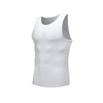 Santic Men Cycling Vest Sleeveless Bike Base Layer Men's Cycling Tops Cycling Undershirt Quick Dry Cycle Tank Top White S/M