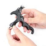 Archery Release Aids Compound Bow Thumb Release 4 Finger, Adjustable Can Rotate 360° Replaceable Bow Release Trigger Caliper Grip for Bow Hunting