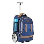 Rolling Laptop Bag for 14 Inch Laptop,Community Nurse Bag on Wheels Work case,Roller Bag for School Blue,Trolley School Bag Wheeled Business Bag,Laptop Roller Case Travel