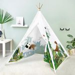 Dinosaur Teepee Tent for Kids,Children’s Play Tent with Inner Pocket,Kids Teepee Tent Indoor,Gift for Girls Boys