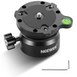 NEEWER Tripod Leveling Base (⌀60mm) Camera Leveler, Aluminum Adjusting Tripod Head Plate with -15°/+15° Tilt, Bubble Level, 1/4" 3/8" Screw Compatible with Canon Nikon Sony DSLR & Camcorder, GM15