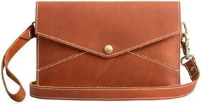 S-ZONE Leather Envelope Convertible Crossbody Bags for Women Wristlet Clutch Purses Small Shoulder Handbag with 2 straps