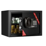 KABISAFE Safe Box Fireproof, Home Safe Lock Box with Sensor Light and Double Digital Keypad Safe Box, Personal Safe for Home Business Office Document Jewelry Gun Cash 17L
