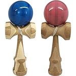 KENDAMA TOY CO. | 2 Pack | Competition Pro Kendama Full Size | Solid Wood Ball and Cup Coordination Toy | Pink and Blue Bundle