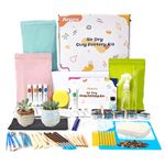 Anpro Air Dry Clay Home Pottery Kit for Adults,46 Pcs DIY Clay Kit for Beginners,Pottery Clay with Tools,Paints,Brushes,Guide,Gloss Varnish