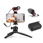 Smartphone Video Microphone, FULAIM Vlogging Kit with Phone Holder&Tripod, YouTube Kit Compatible with Android Smartphones for TikTok YouTube Vlogging