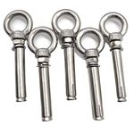 M8* 80mm Expansion Screw with Eye Ring Anchor Internal Eye Bolt Fastener 304 Stainless Steel 5 Pack (Ring Lifting Expansion Eyebolt M8* 80mm)