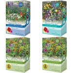 Seed Flower Garden Scatter Packs 4 Packs Annuals Perennials for Pollinators Ultimate Mix Shake & Sow, Bee and Butterfly Friendly