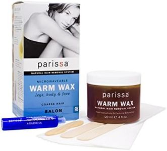 Parissa Salon Style Warm Wax, Complete Waxing Kit for Legs, Body & Facial Areas, 120 milliliters