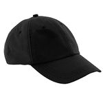 Beechfield Unisex Outdoor Waterproof 6 Panel Baseball Cap (One Size) (Black)