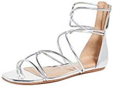 SCHUTZ Women's Fabia Strappy Sandals Silver Size: 5