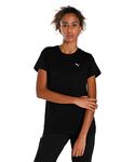 Puma Women's Printed Regular Fit T-Shirt (67781451_Black-CAT XS)