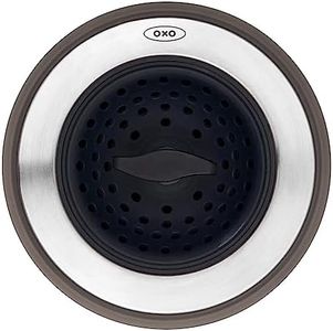 OXO Good Grips 2-in-1 Sink Strainer Stopper, Black