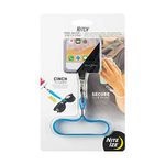 Nite IZE Hitch Phone Anchor & Stretch Strap - Phone Anchor & Adjustable Strap for Drop Protection & Convenience - Cell Phone Lanyard - Blue