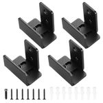 4 Pcs Sliding Barn Door Floor Guides, Adjustable Flush Sliding Door Guide, Sliding Barn Door Bottom Guide, Heavy Duty U Shape Sliding Barn Door Guide Wall Mount Lower Guide Roller Hardware Kit