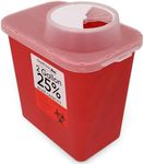 Oakridge Products Large Sharps Container for Home Use and Professional 2 Gallon (1-Pack) with Chimney Top, Biohazard Needle and Syringe Disposal, CDC Certified