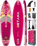 CETANA 11'6×35" Extra Wide Stand Up Paddle Board for Adults & Youth, 400lb Capacity Inflatable Paddle Board, Sup for 2+1 Person with Removable US Fin, 100L Backpack, Floating Paddle, Safety Leash