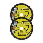 HIGHDRIL HSS Circular Saw Blade - 2PCS 3inch/75mm 72T 10mm Bore Cutting Discs for Wood, Copper, Aluminum, Plastic and Soft Metal, Yellow…