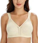 Lemorosy Women's Plus Size Full Coverage Non Padded Wireless Minimizer Bra -Comfort and Double Support (38G, Nude)
