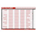 2025 Year Wall Planner A1 Large 85cm X 58cm Laminated Wall Calendar With Stickers And Dry Wipe Pen