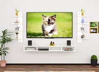 DAS Harries TV Entertainment Unit Stand Set TOP Box Stand with Shelves and Display Rack Frosty White Large- Ideal for UP to 55 INCH Screen