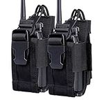 KEESIN Adjustable Two Way Radio Holster Pouch Holder Nylon Duty Storage Case Bag for Walkie Talkie (2 Pack)