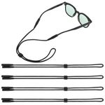 RZCOMP 4 PCS Adjustable Glasses Strap Universal Eyeglasses Strap Glasses Holder Sunglass Strap Eye Glasses Holders Around Neck Sport Glasses Strap for Men Women Kids