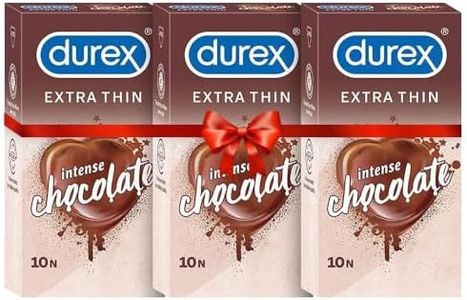 Durex Extra Thin Intense Chocolate Flavoured Condoms for Men -10s (Pack of 3)
