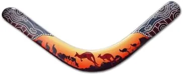 Kangaroo Pelican Boomerang - Authentic Australian Boomerangs with Aboriginal Design.