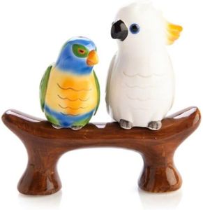 Australian Birds Salt & Pepper Collectible Shaker Spice Holder Kitchen Tool Set