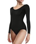 DANSHOW Women Basic Dance Leotard for Ballet Long Sleeve Team Ballet Leotard Adult Dancewear(4028-06-M)