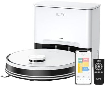 ILIFE A30 Pro Robotic Vacuum Cleaner with Self-Empty Station, 5000Pa Suction, LiDAR Navigation, Vacuum and Mop Combo, Multi-Floor Mapping, Customize Cleaning, Remote Control, App, Alexa & GH