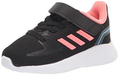 adidas Baby Runfalcon 2.0 Running Shoe, Core Black/Acid Red/Sky Rush, 3 US Unisex Infant