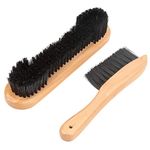 Wallfire Pool Table Brush Cleaner Kit, 2pcs Billiards Pool Table Rail Wood Handle Brush Set Cleaning Tools Accessory