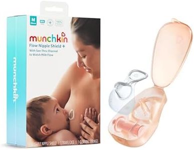 Munchkin® Flow Nipple Shield + with See-Thru Channel to Watch Milk Flow - Nurse Confidently and Meet Your Breastfeeding Goals - 20mm