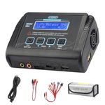 LiPo Battery Charger RC Balance Fast Charger Discharger 150W 10A AC/DC Battery Chargers for 1-6S Life Li-ion LiHV NiCd NiMH PB Smart Battery (Black)