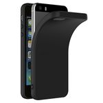 Verco Compatible with iPhone SE Case (1st Gen.) and iPhone 5/5s Case, Matte Back Shell Protective Case for iPhone 5/5S/SE Case Silicone Cell Phone Case - Black