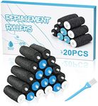 [5/10/20 Pcs] Replacement Rollers Compatible with Amope Pedi Pefect Sander, 8 Extra Coarse & 8 Regular & 4 Soft, Electronic Foot File Refills for Foot Scrubber Callus Remover, Ped Egg Powerball