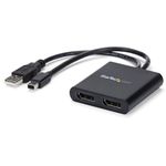 StarTech.com 2-Port Multi Monitor Adapter - Mini DisplayPort to 2x DisplayPort MST Hub - Dual 4K 30Hz - Video Splitter for Extended Desktop Mode on Windows PCs Only - mDP 1.2 to 2x DP (MSTMDP122DP)