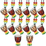 14 Pcs Djembe Drum Necklaces Hand D